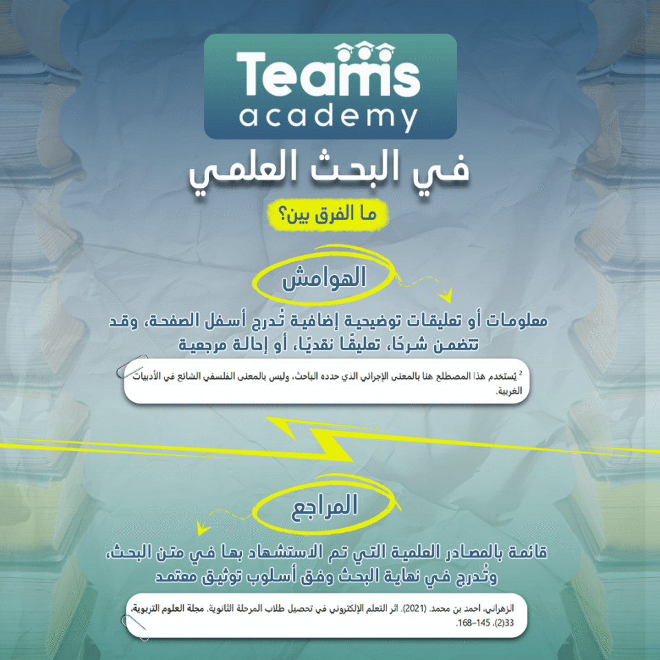 ما الفرق بين الهوامش والمراجع