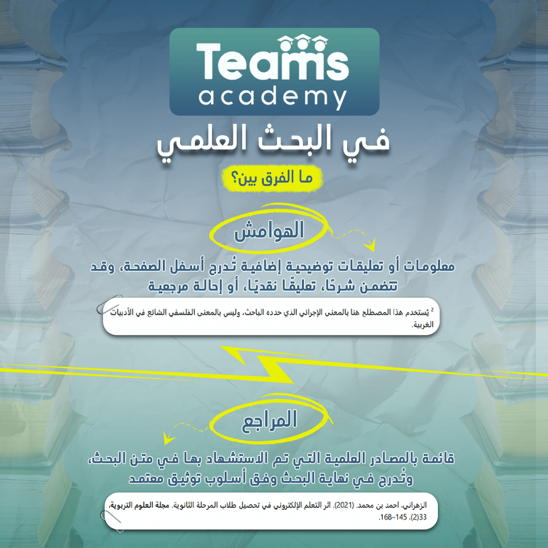 ما الفرق بين الهوامش والمراجع