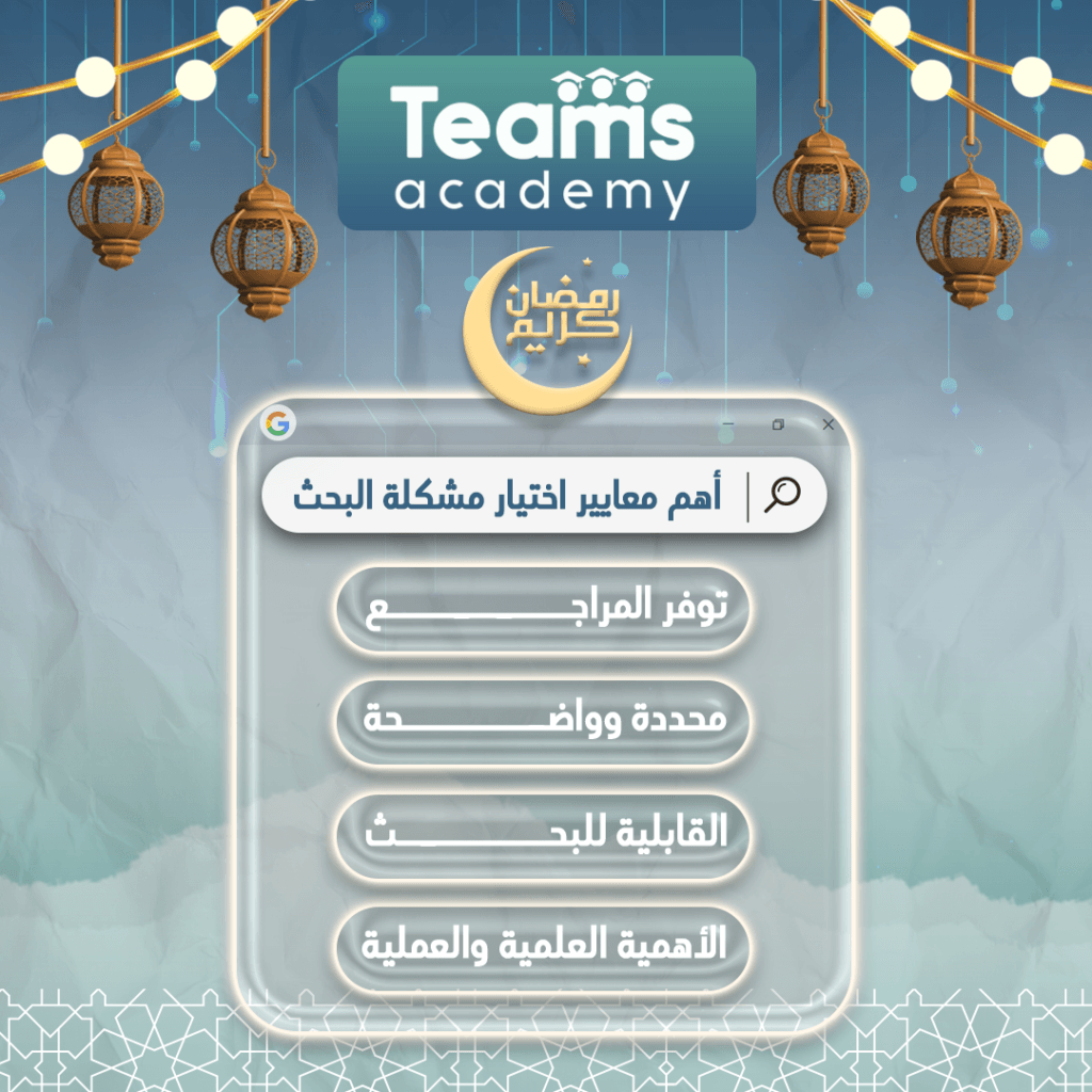 أهم معايير اختيار مشكلة البحث