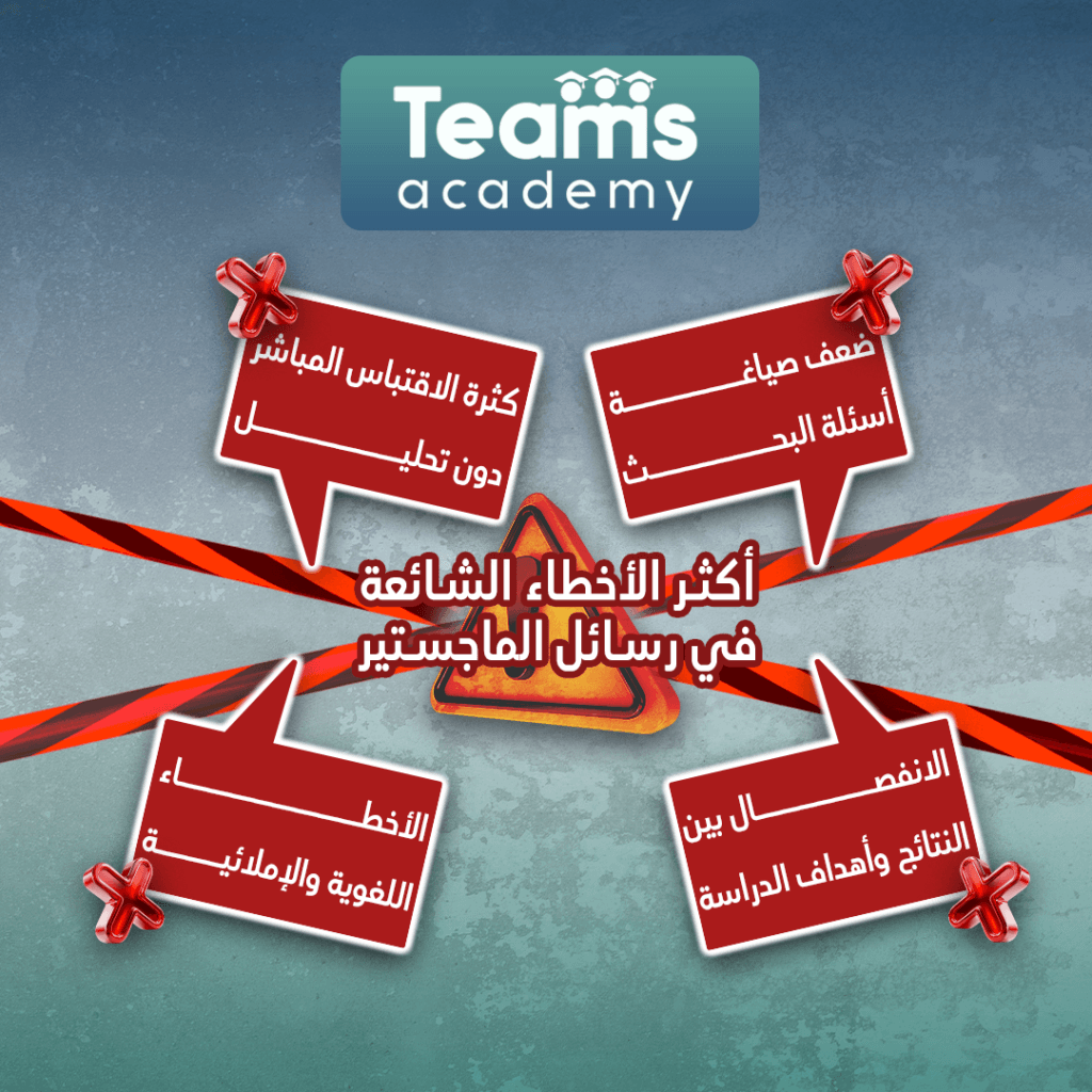أكثر الأخطاء الشائعة في رسائل الماجستير