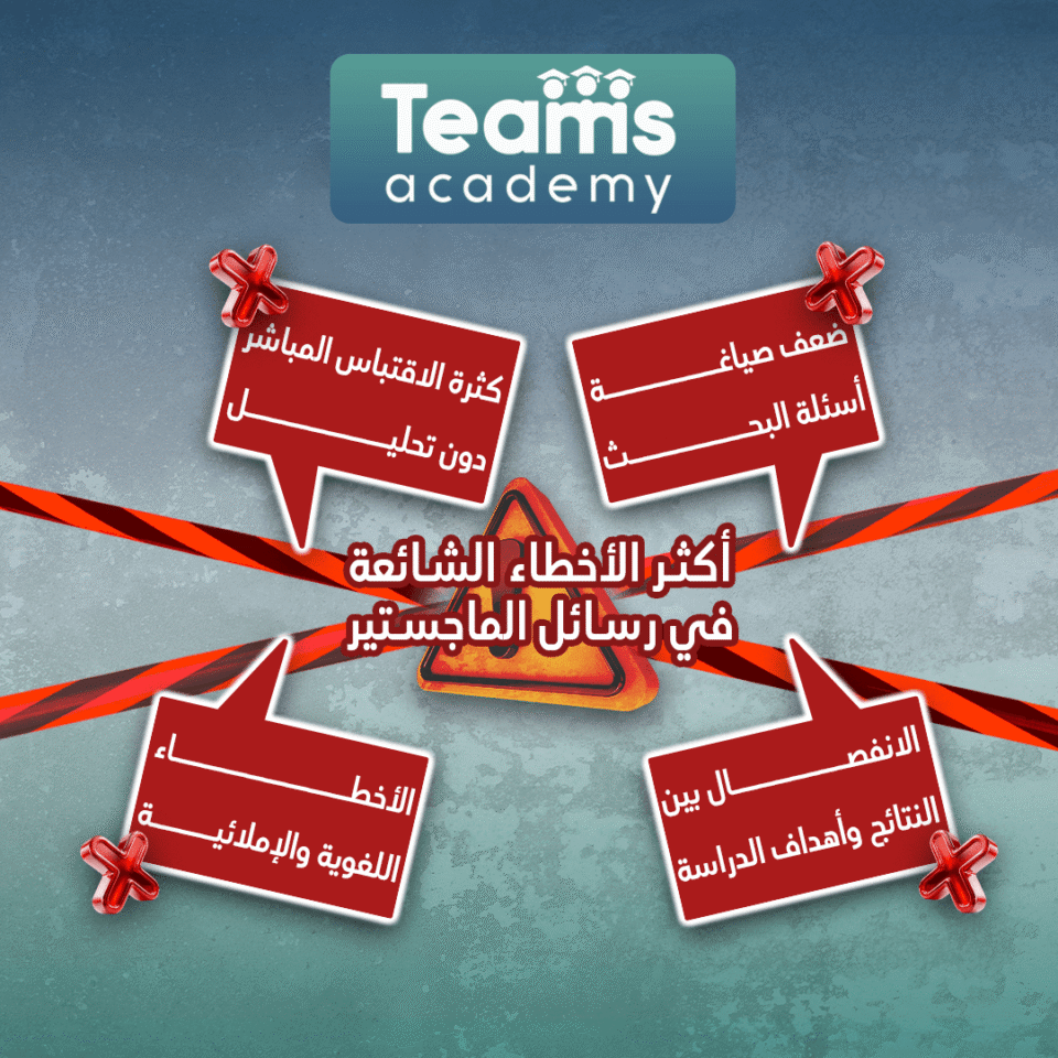 أكثر الأخطاء الشائعة في رسائل الماجستير