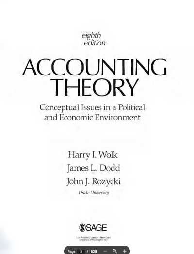 ACCOUNTING THEORY   Wolk2013